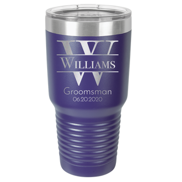 Personalized Groomsmen Tumbler - Custom Engraved Gift for Best Man and Groomsman